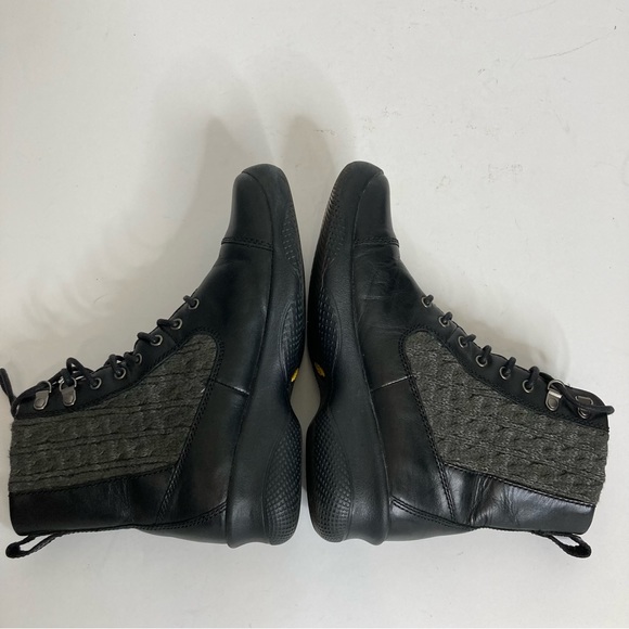 KEEN Bern Baby Bern Lace Up Leather Boots 8.5 Black Gray Comfort Prairie Western - Picture 7 of 15